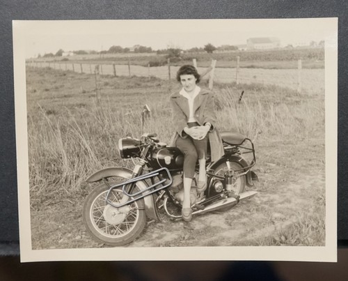 Foto dkw motorrad frau - foto, rt